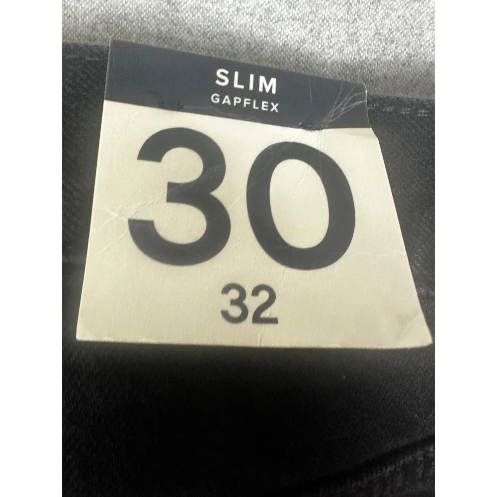 NWT Gap Slim Jeans Mens 30x32 Black GapFlex Stretch Denim Pants